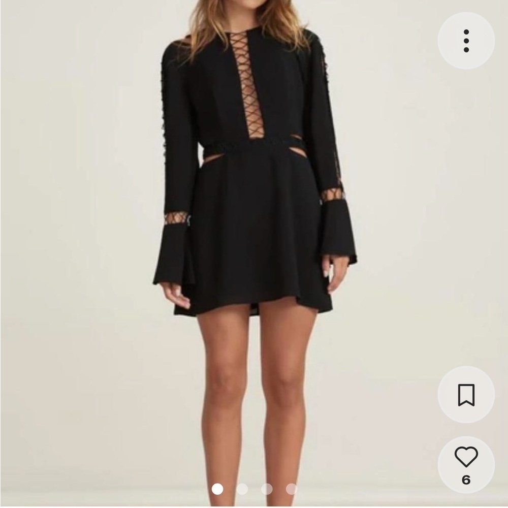 Finders Keepers Black Borderline Dress